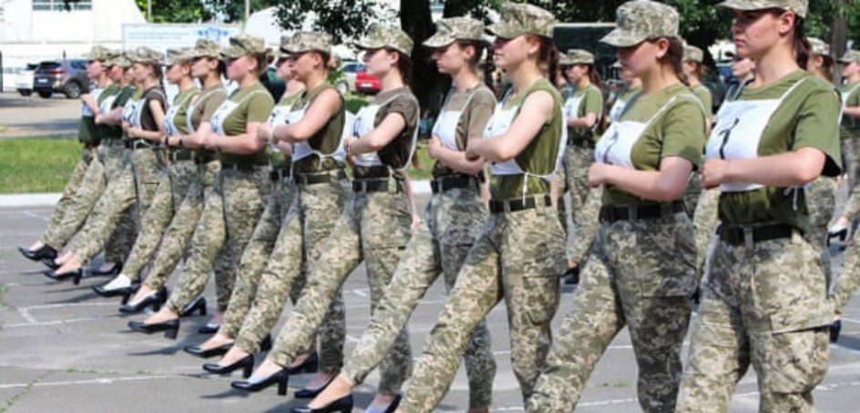 Ukrainian Female Soldiers Made To March In Heels