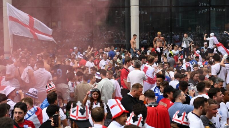England fans created ruckus on the streets of London