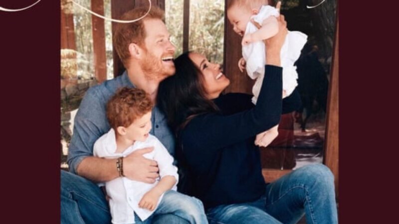 Harry and Meghan release first photo of Lilibet on Christmas card