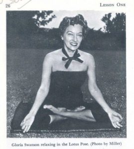 Gloria Swanson In A Yoga Pose