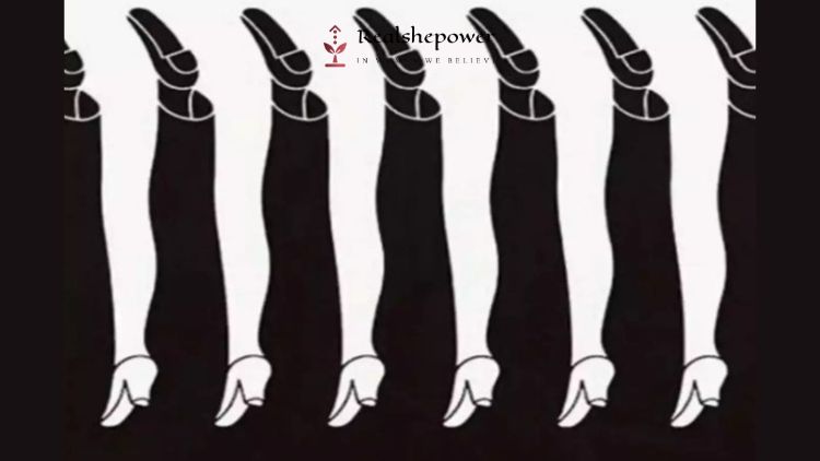 Long-legged optical illusion determine your communication skills. Which leg did you first notice: black or white?