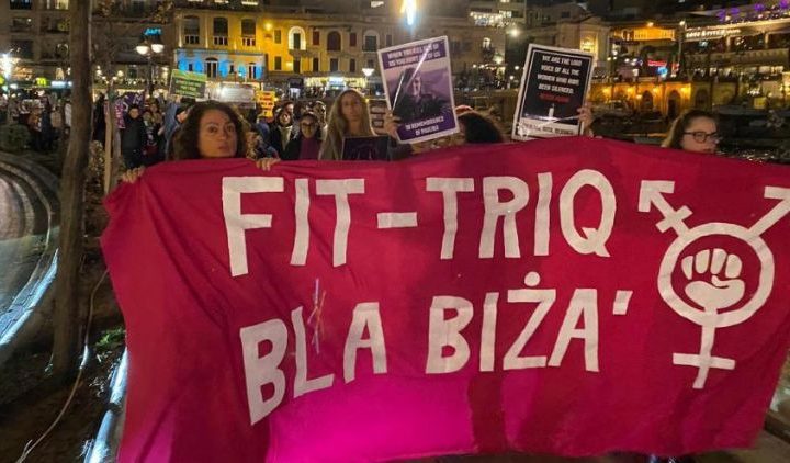 Malta protesters call for an end to violence against women