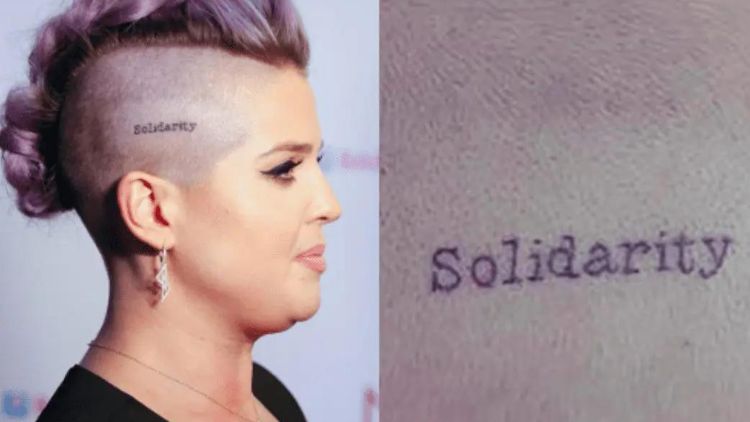 Following The Tragic Nightclub Shooting In Orlando, Kelly Osbourne Got The Word &Quot;Solidarity&Quot; Tattooed On Her Scalp. 