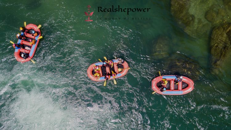 Image Of A Picturesque View Of Dawki River In India With Boats Floating On Its Crystal-Clear Waters.