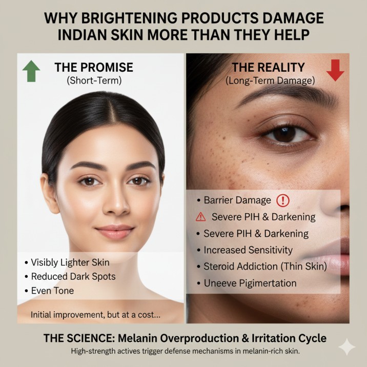 Why Brightening Products Damage Indian Skin More Than They Help