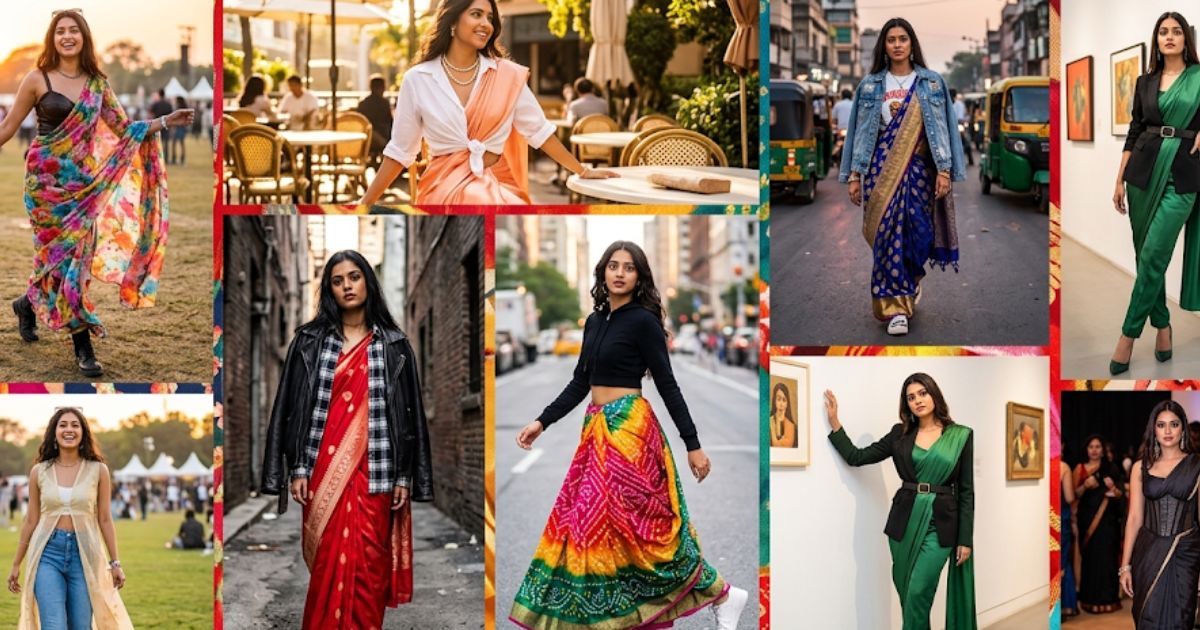 10 Fusion Looks For Spring 2026: How To Style Your Mom’S Old Saree For A Gen-Z Vibe