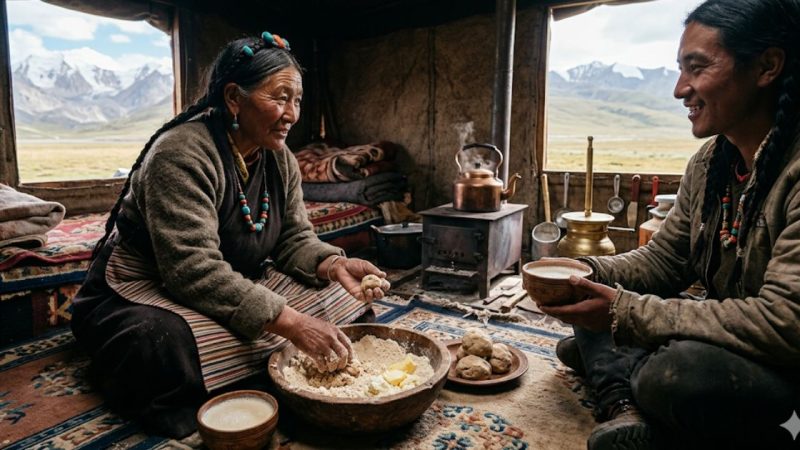 How To Prepare Tsampa (Roasted Barley Flour) At Home And What Is The Traditional Way To Eat It With Butter Tea?