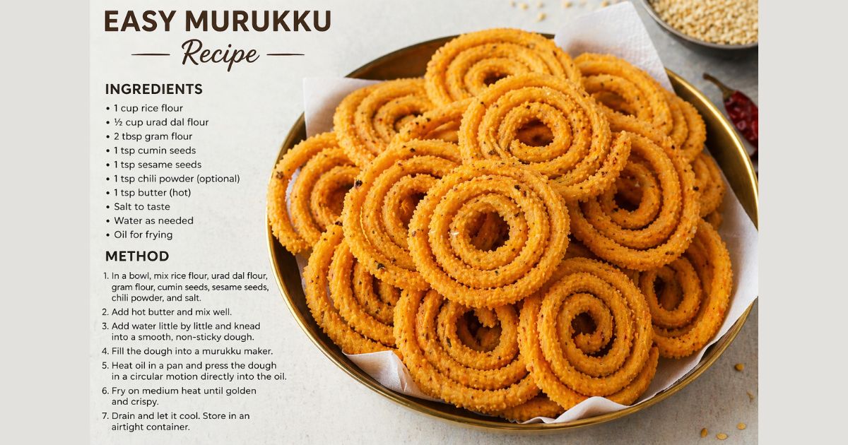 Easy Crispy Murukku Recipe South Indian Snack