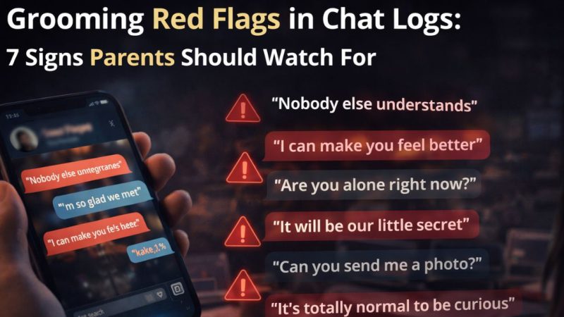 What Are Common Grooming Phrases And Conversational Patterns Parents Should Look For In Chat Logs?