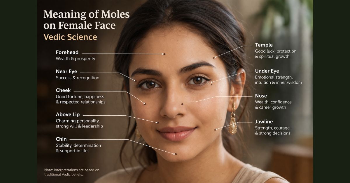 Samudrika Shastra Female Facial Mole Meanings