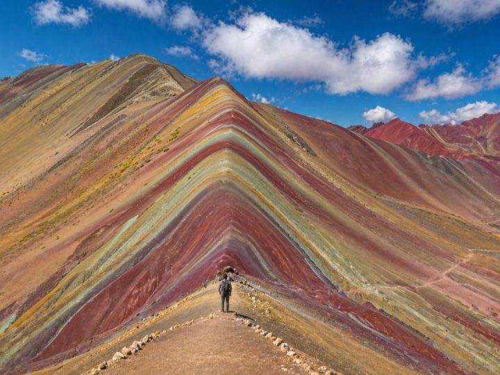 Wow This Rainbow Mountain Is Actually A Giant Stone Poncho
