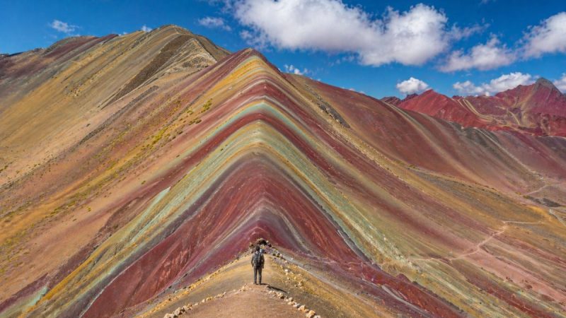 Wow This Rainbow Mountain Is Actually A Giant Stone Poncho