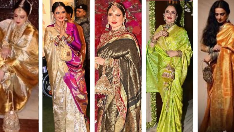 Rekha’s Timeless Saree Legacy: How One Woman Turned Indian Ethnic Wear Into Eternal Glamour