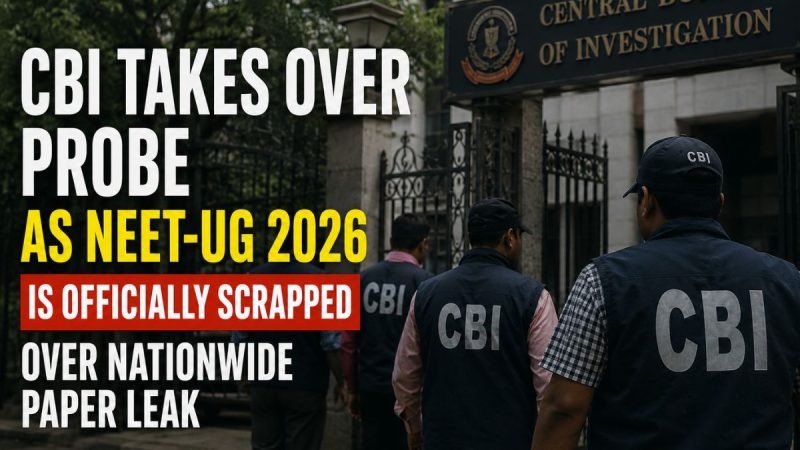 Cbi Takes Over Probe As Neet-Ug 2026 Is Officially Scrapped Over Nationwide Paper Leak