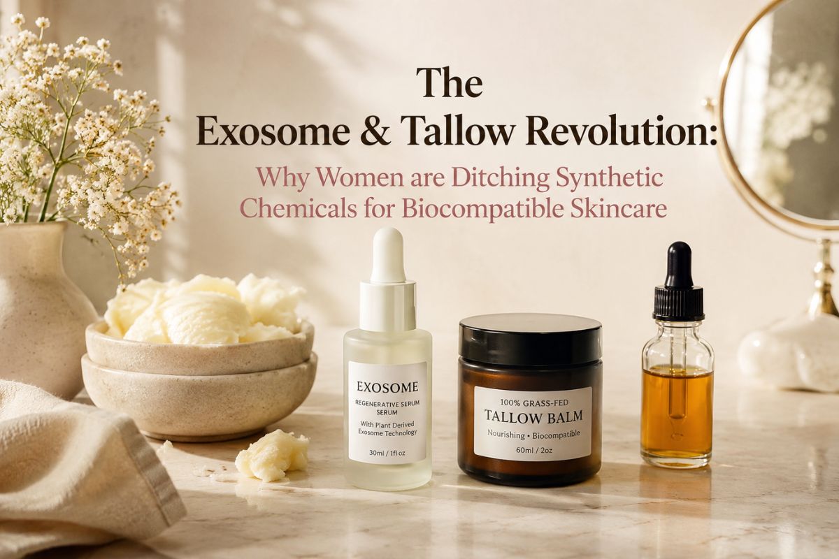 The Exosome & Tallow Revolution: Why Women Are Ditching Synthetic Chemicals For Biocompatible Skincare