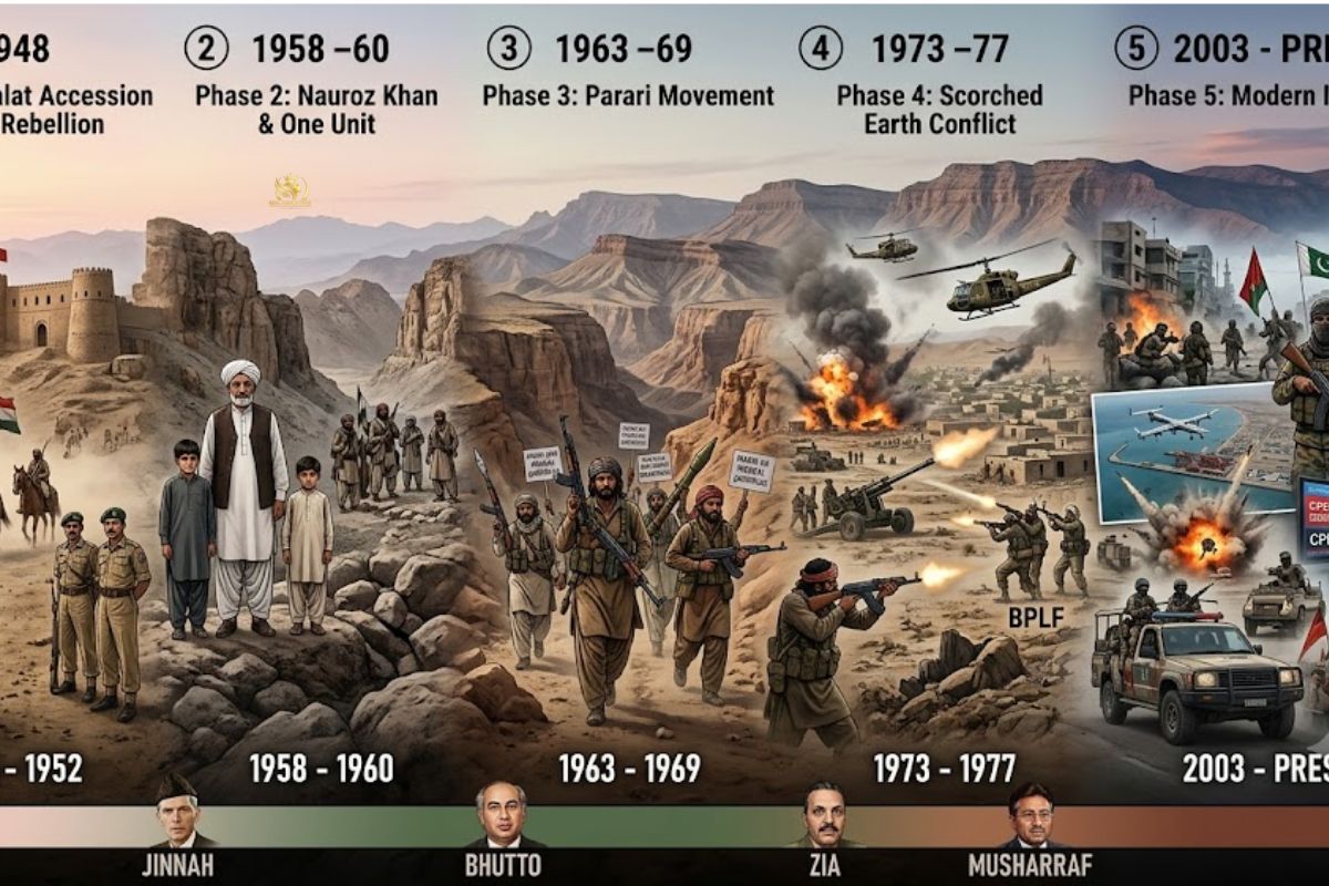 A Historical Overview Of The Five Main Phases Of The Balochistan Insurgency From 1948 To The Present Day