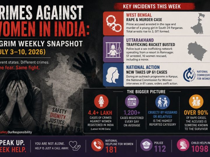 Crimes Against Women In India: A Grim Weekly Snapshot (July 3–10, 2026)
