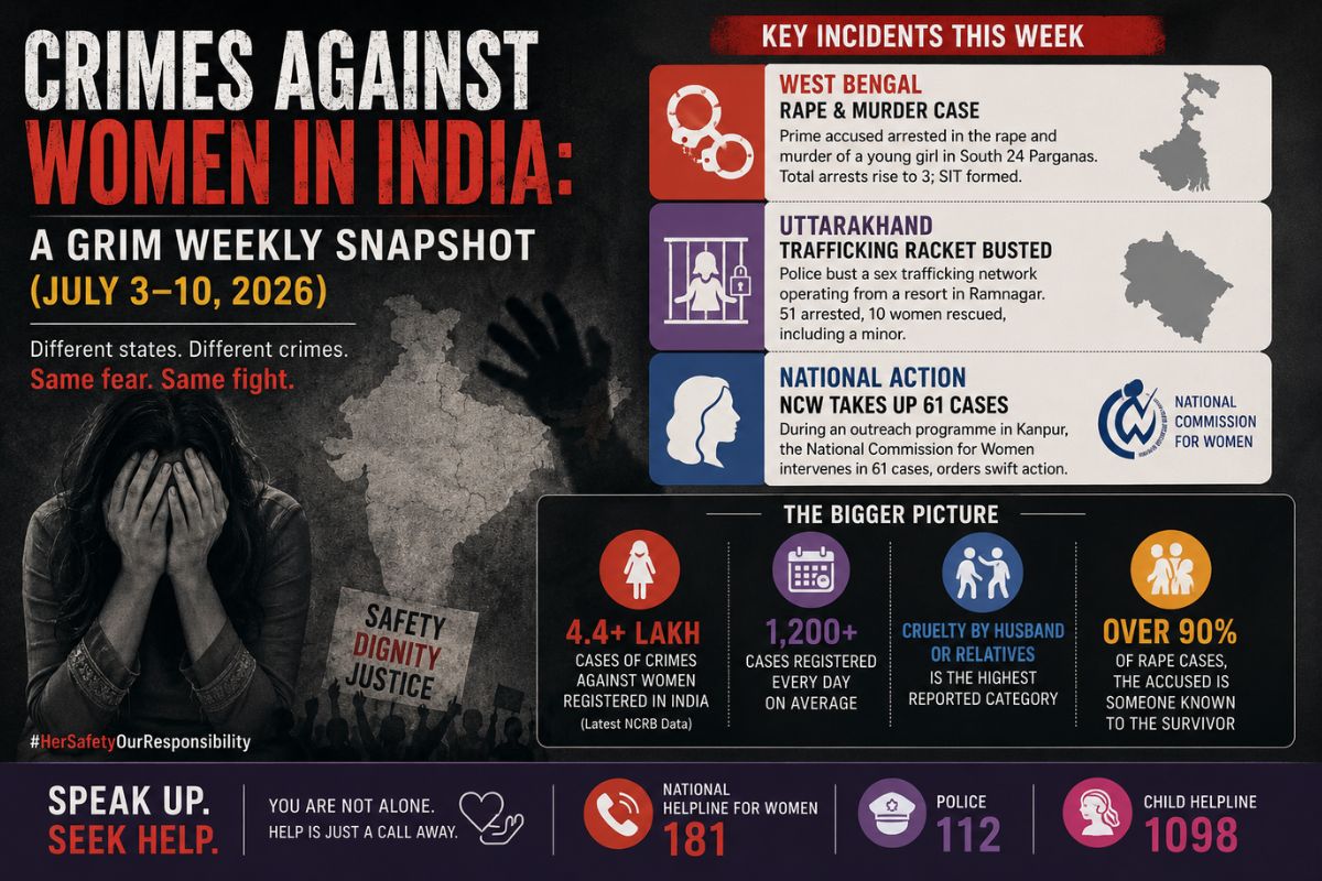 Crimes Against Women In India: A Grim Weekly Snapshot (July 3–10, 2026)