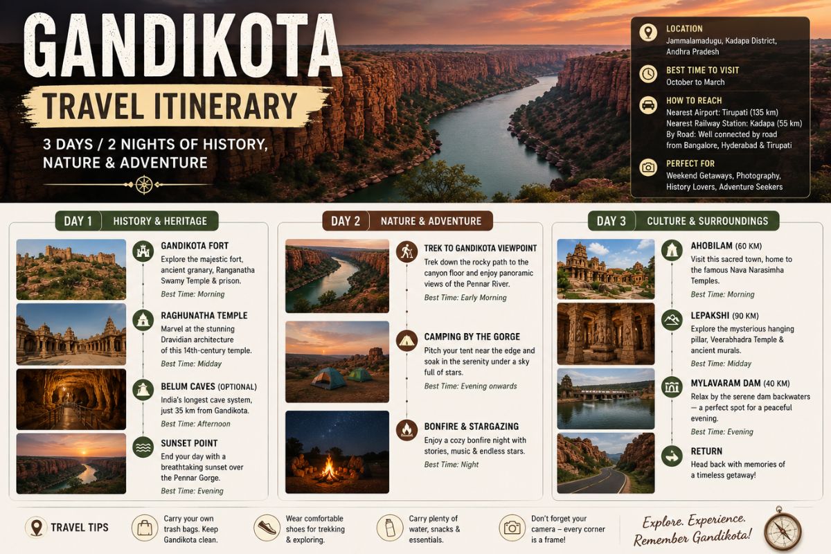 Gandikota Travel Itinerary: Navigating The Bold Flavors And Routes Of Kadapa
