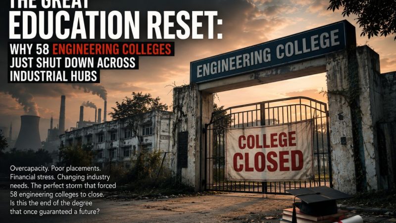 The Great Education Reset: Why 58 Engineering Colleges Just Shut Down Across Industrial Hubs