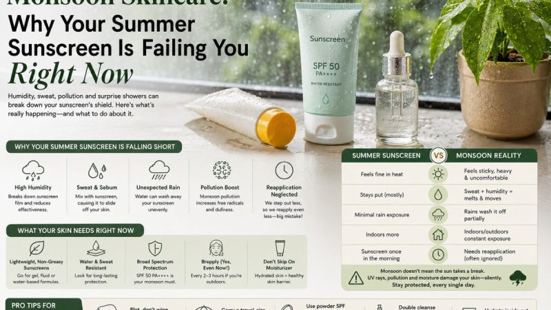 Monsoon Skincare: Why Your Summer Sunscreen Is Failing You Right Now