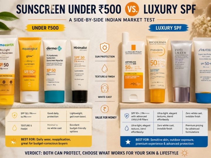 Sunscreen Under ₹500 Vs. Luxury Spf: A Side-By-Side Indian Market Test