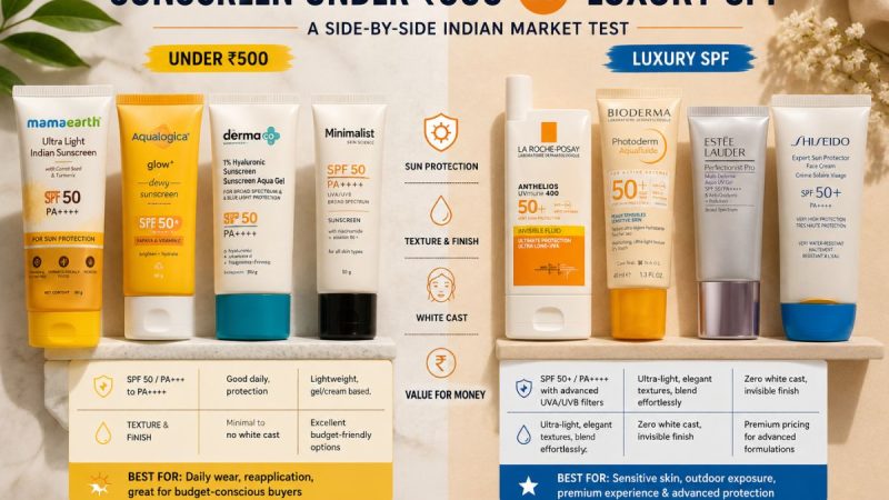 Sunscreen Under ₹500 Vs. Luxury Spf: A Side-By-Side Indian Market Test