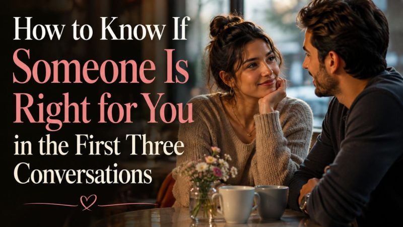 How To Know If Someone Is Right For You In The First Three Conversations