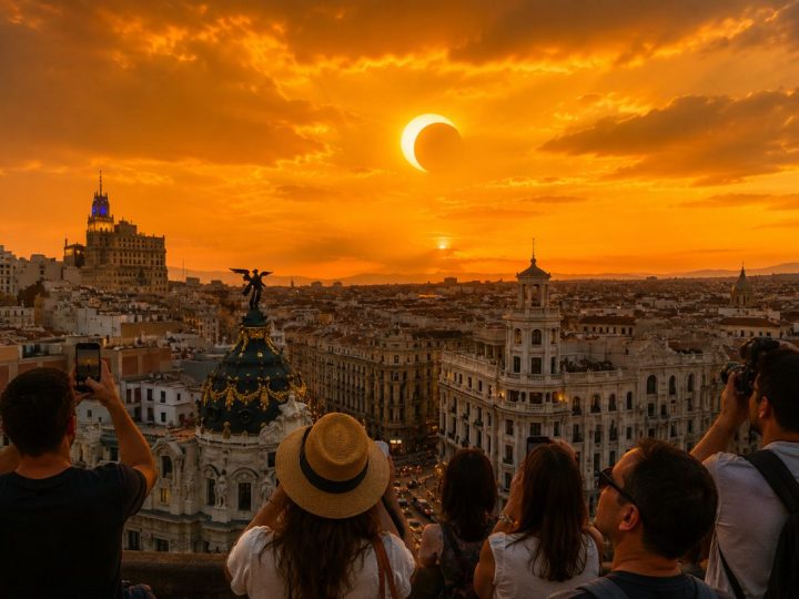 When The Sky Turned Gold: Inside Spain’s Rare Sunset Solar Eclipse