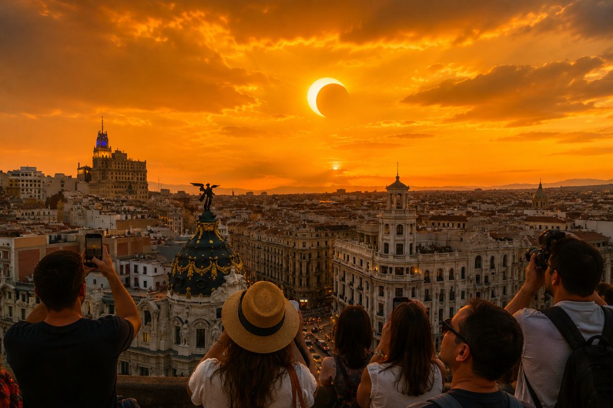 When The Sky Turned Gold: Inside Spain’s Rare Sunset Solar Eclipse