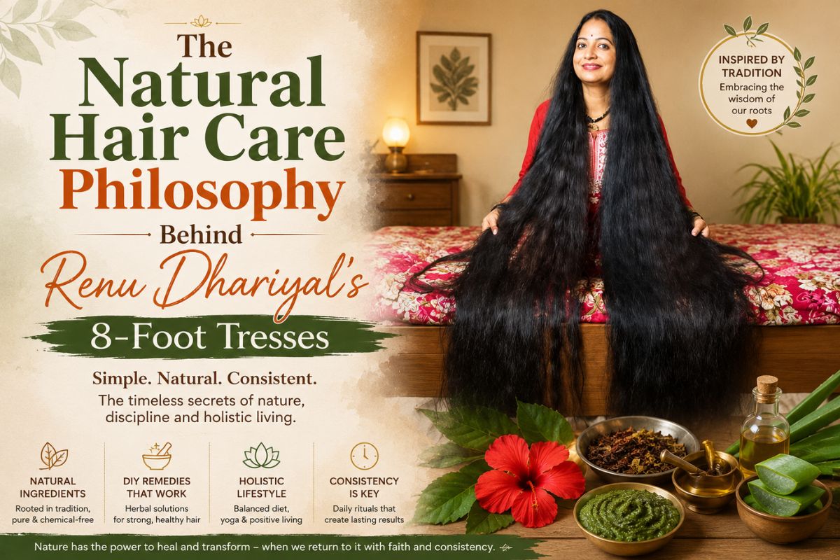 The Natural Hair Care Philosophy Behind Renu Dhariyal’s 8-Foot Tresses