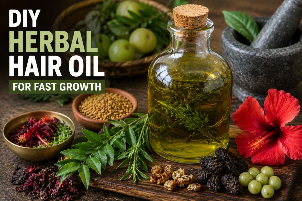 The Ultimate Trio: How To Make A Home-Infused Rosemary, Amla, And Bhringraj Hair Growth Oil