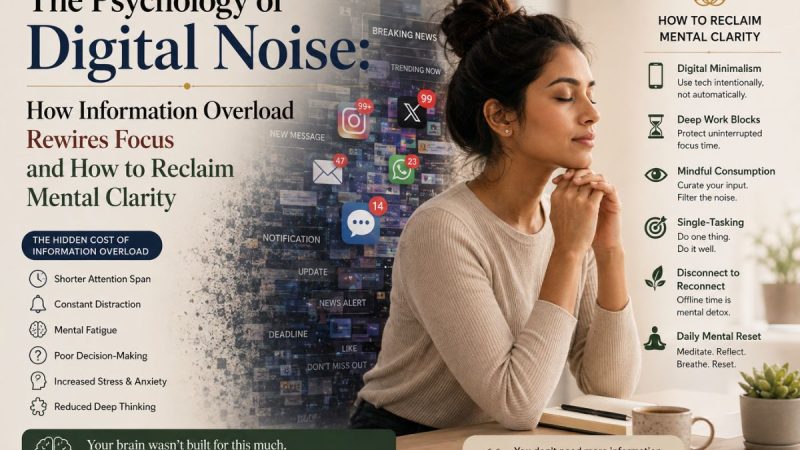 The Psychology Of Digital Noise: How Information Overload Rewires Focus And How To Reclaim Mental Clarity