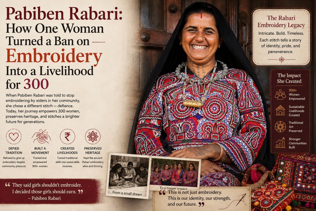 Pabiben Rabari: How One Woman Turned A Ban On Embroidery Into A Livelihood For 300