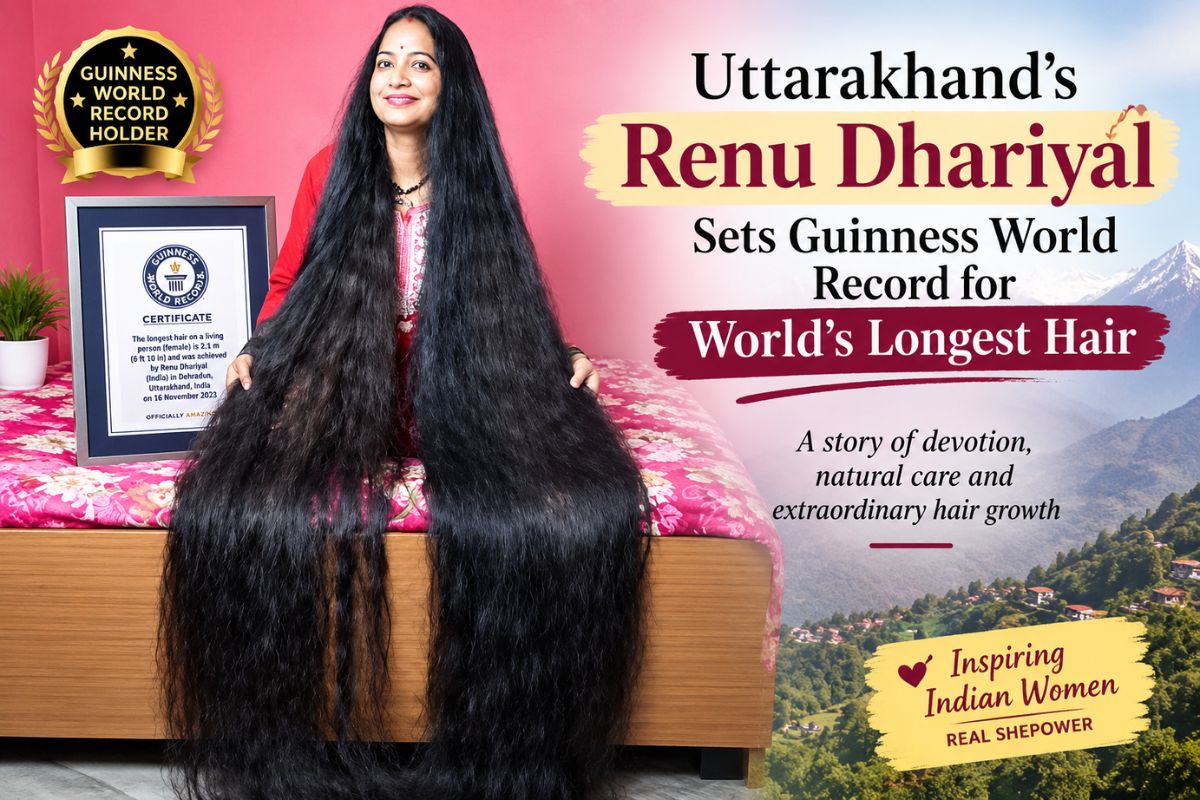 Uttarakhand’s Renu Dhariyal Sets Guinness World Record For World’s Longest Hair