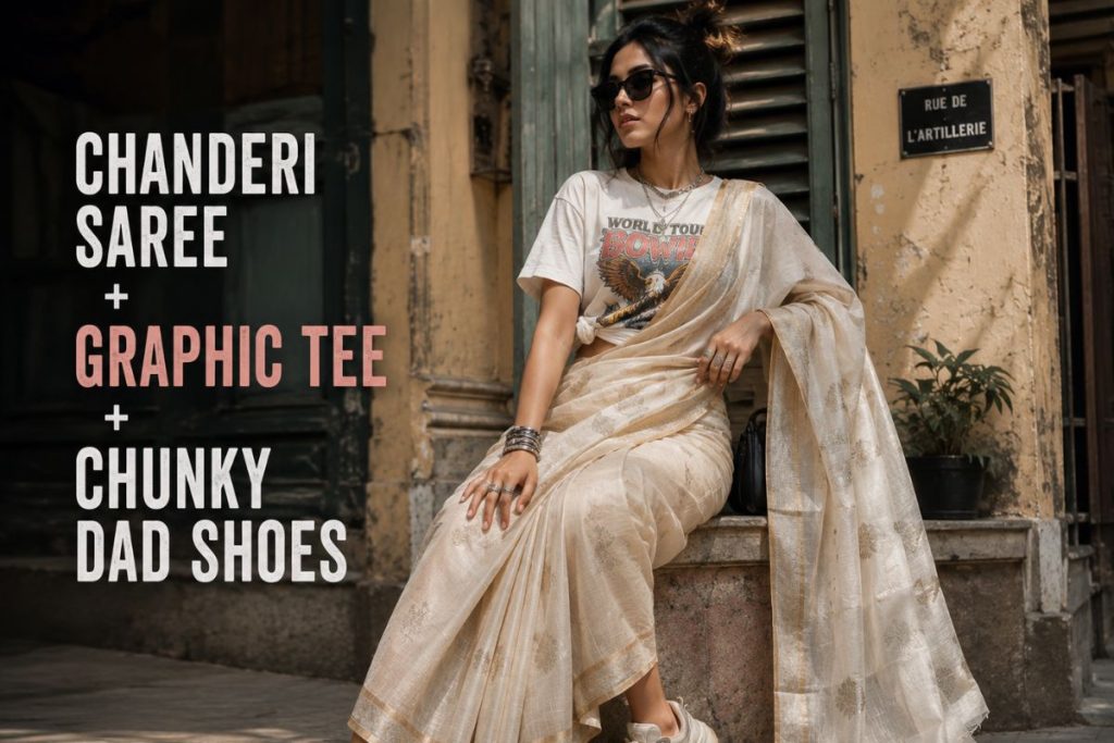 Drapes &Amp; Kicks: How Gen-Z Is Reimagining Traditional Sarees With Modern Streetwear 3 Saree