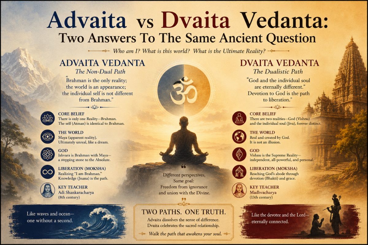 Advaita Vs Dvaita Vedanta: Two Answers To The Same Ancient Question