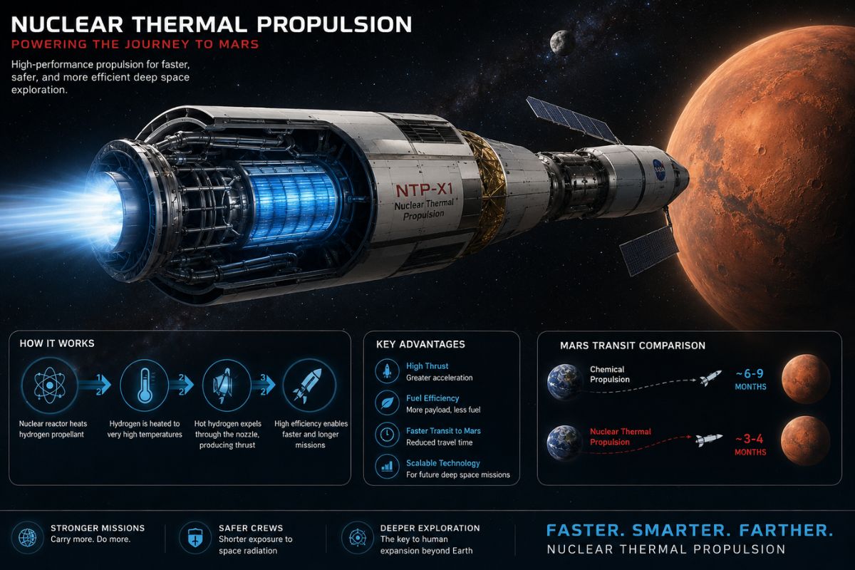 How Nuclear Thermal Propulsion Will Halve Mars Transit Times
