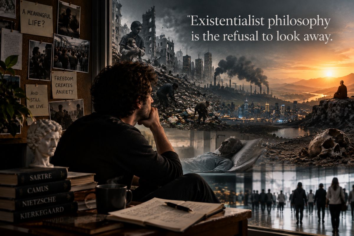 Existentialist Philosophy Is The Refusal To Look Away.