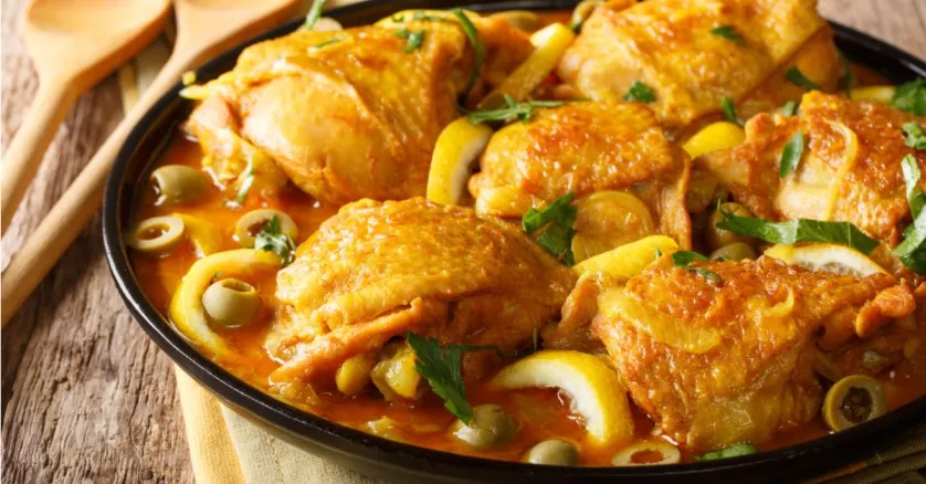 Tagine With Chicken Olives And Preserved Lemons