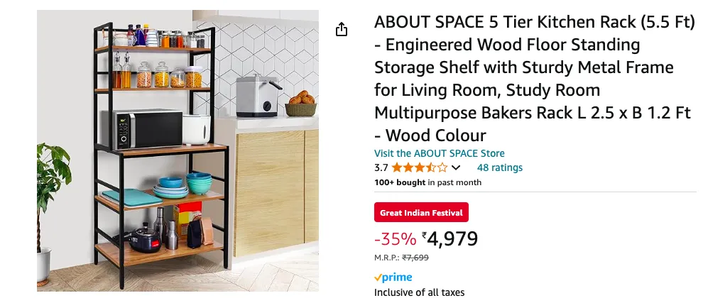 Top 5 Best Multipurpose Storage Racks For An Organized And Stylish Home 5 About Space 5 Tier Kitchen Rack