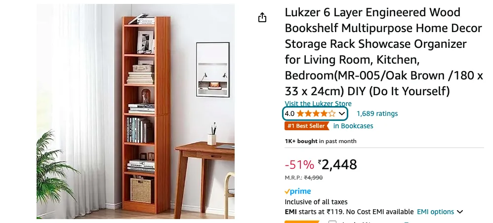 Top 5 Best Multipurpose Storage Racks For An Organized And Stylish Home 2 Lukzer 6 Layer Engineered Wood Multipurpose Storage Rack