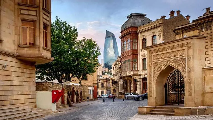 Baku Old City Icherisheher Ancient Walls Azerbaijan Travel Architecture