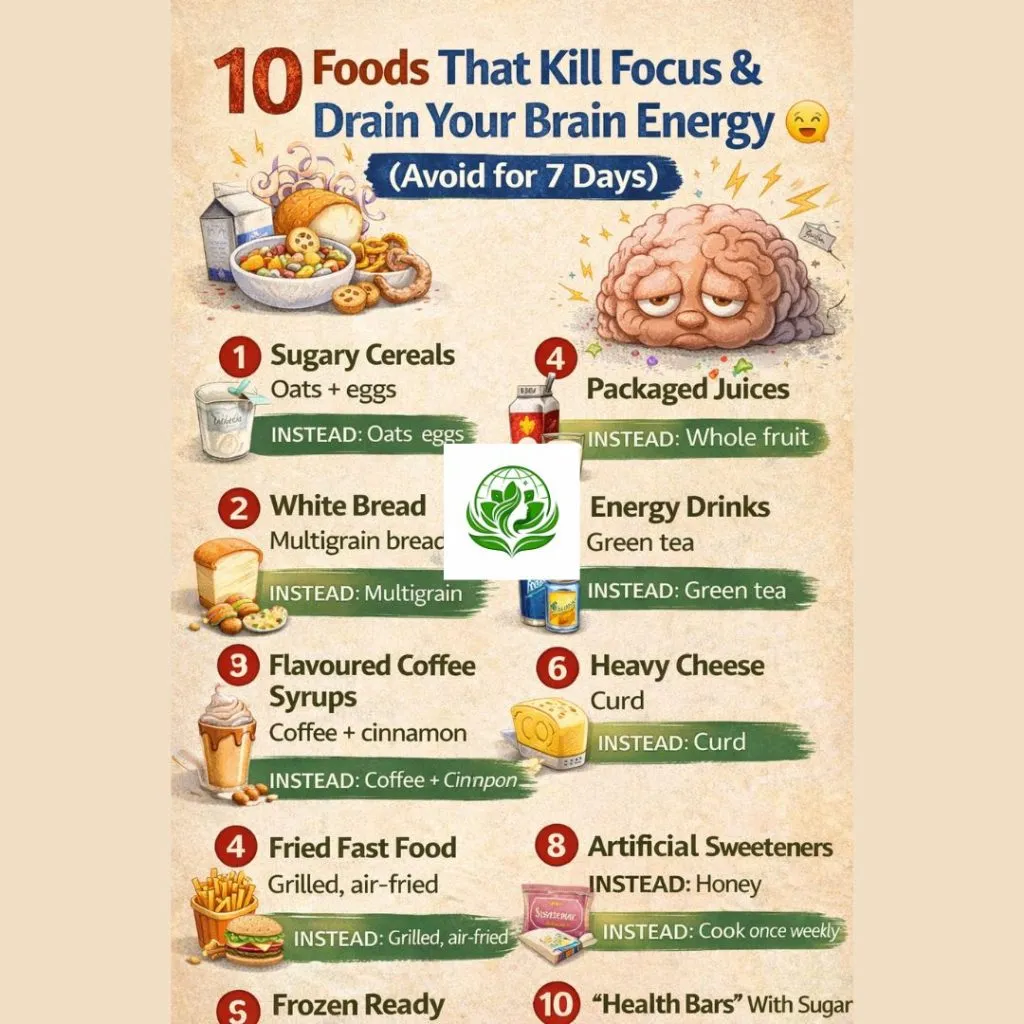10 Foods That Kill Focus &Amp; Drain Your Brain Energy (Avoid These For 7 Days)