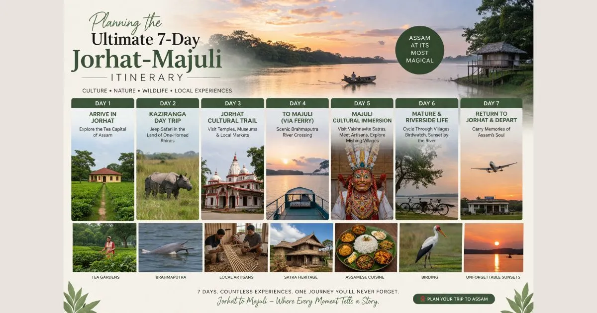 Ultimate 7 Day Jorhat Majuli Itinerary Guide