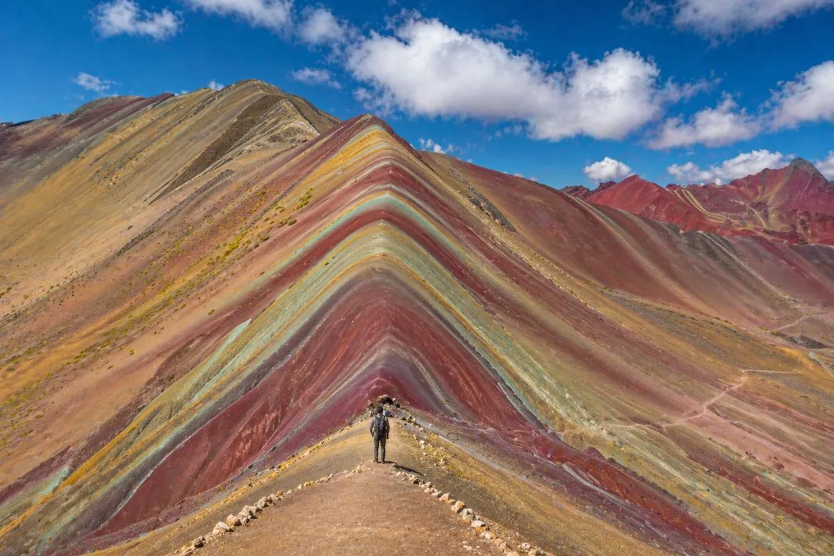 Wow This Rainbow Mountain Is Actually A Giant Stone Poncho