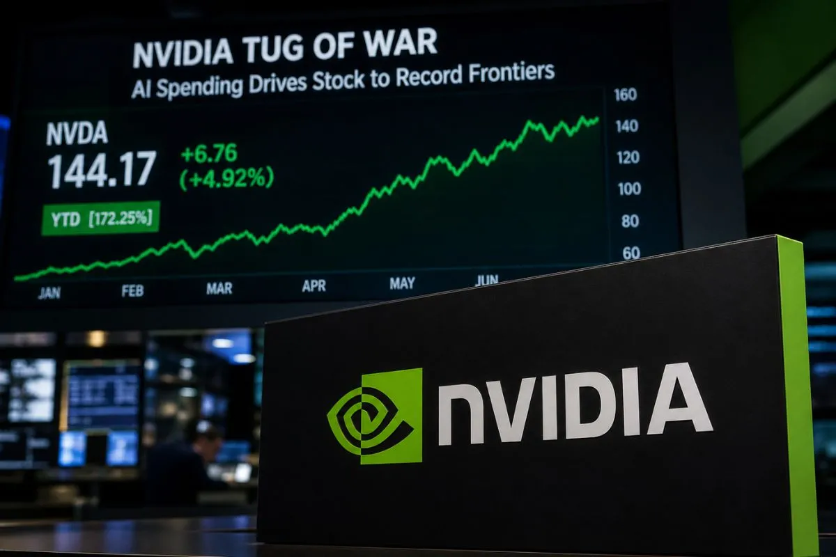 Nvidia Tug Of War As Ai Spending Drives Stock To Record Frontiers