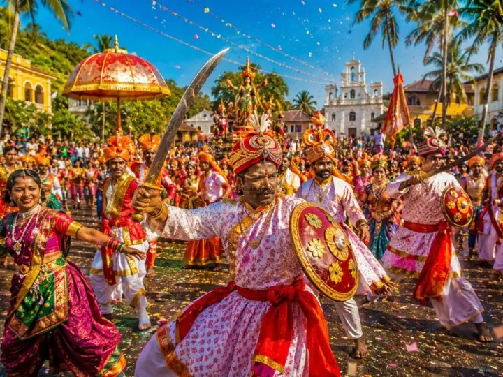 Shigmo Festival Is Goa’s Spring-Summer Carnival Full Of Color, Dance, And Warrior Spirit