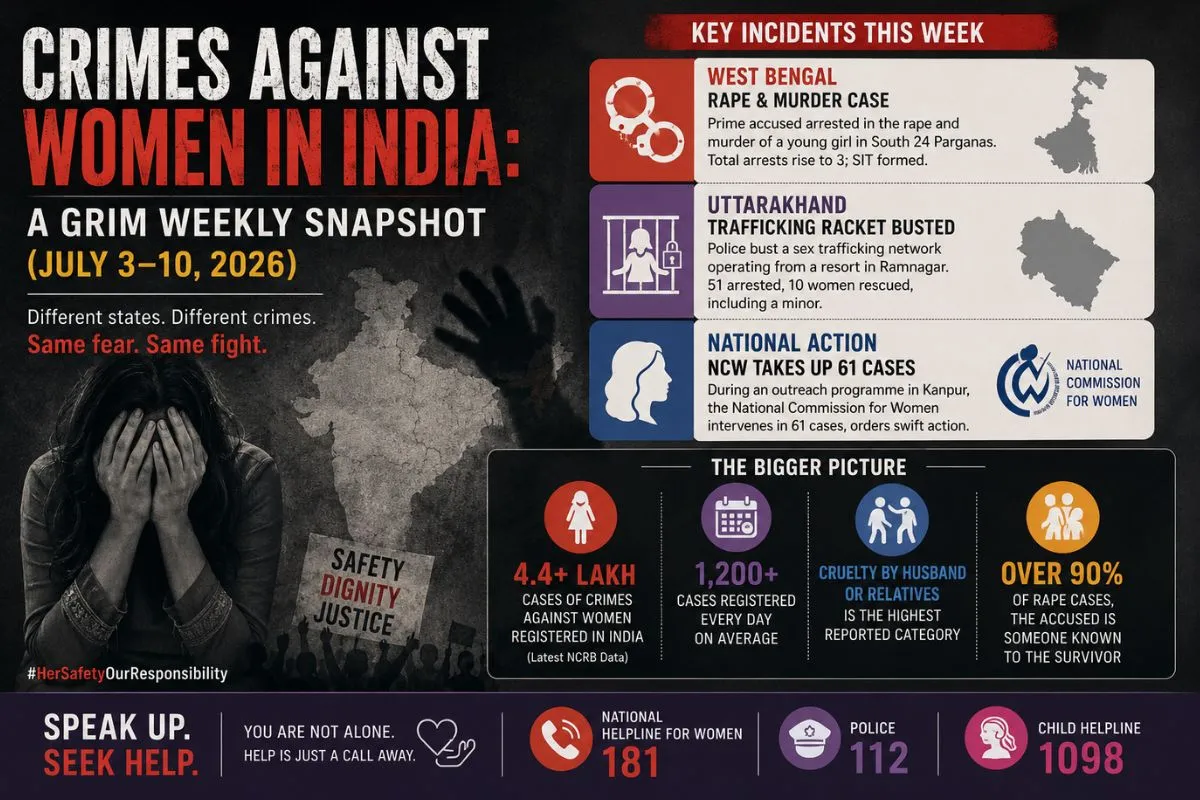 Crimes Against Women In India: A Grim Weekly Snapshot (July 3–10, 2026)
