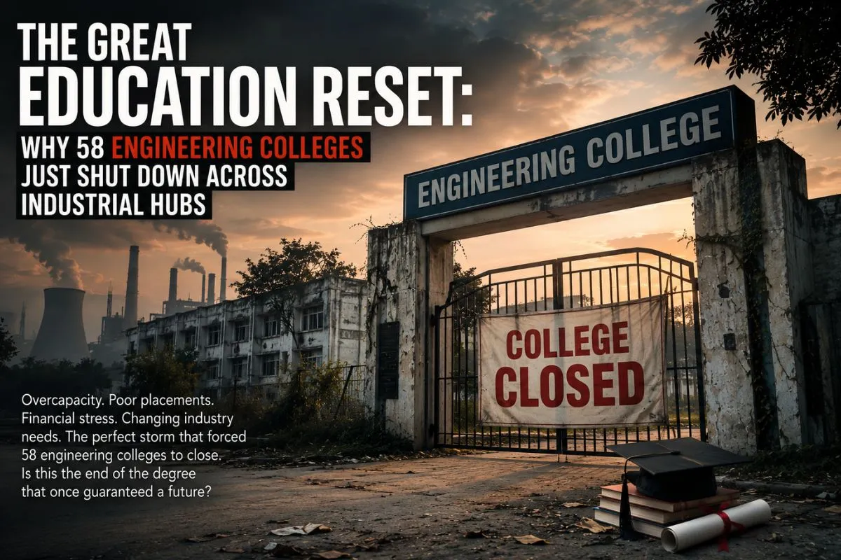 The Great Education Reset: Why 58 Engineering Colleges Just Shut Down Across Industrial Hubs 1 The Great Education Reset: Why 58 Engineering Colleges Just Shut Down Across Industrial Hubs